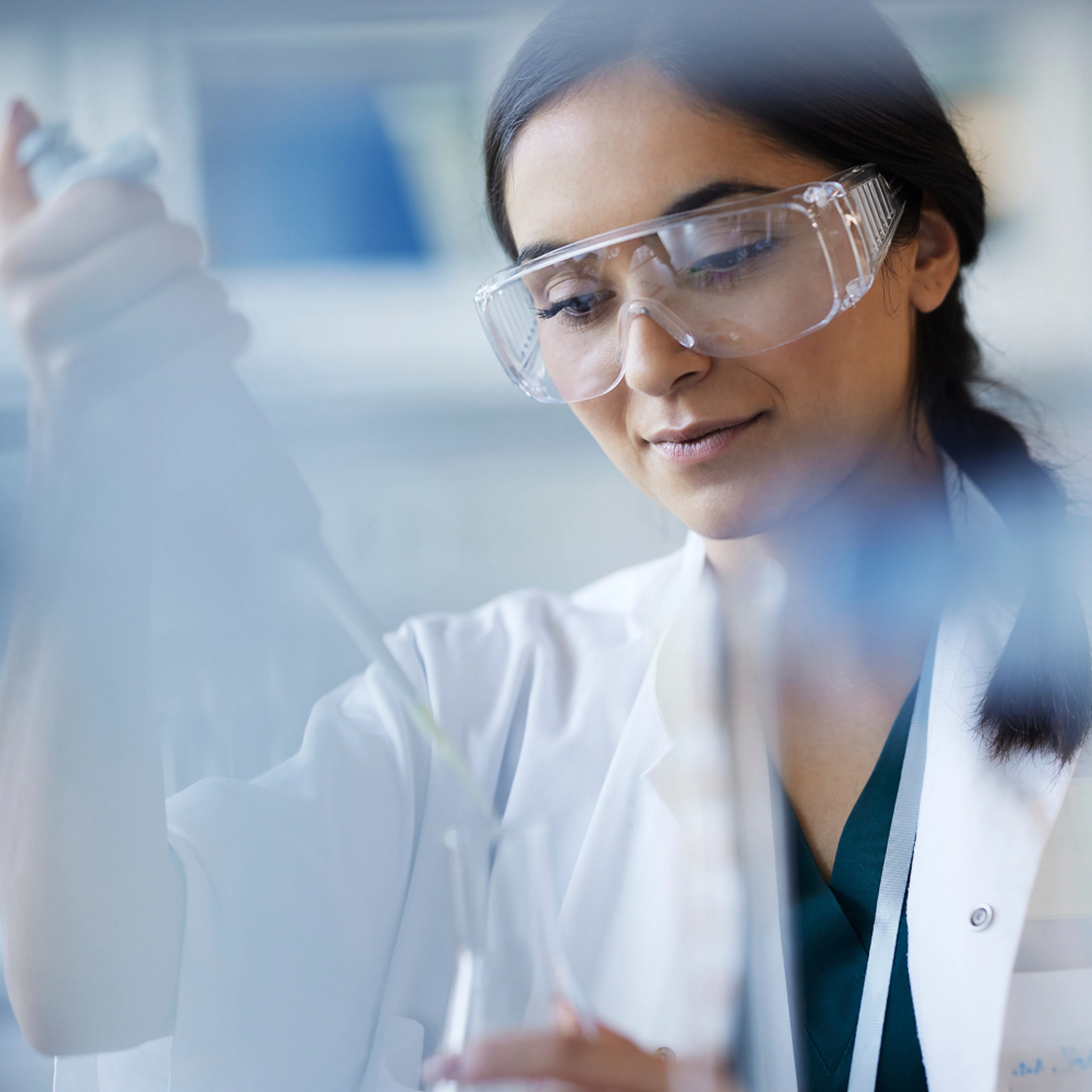 Scientist reviewing experimental results