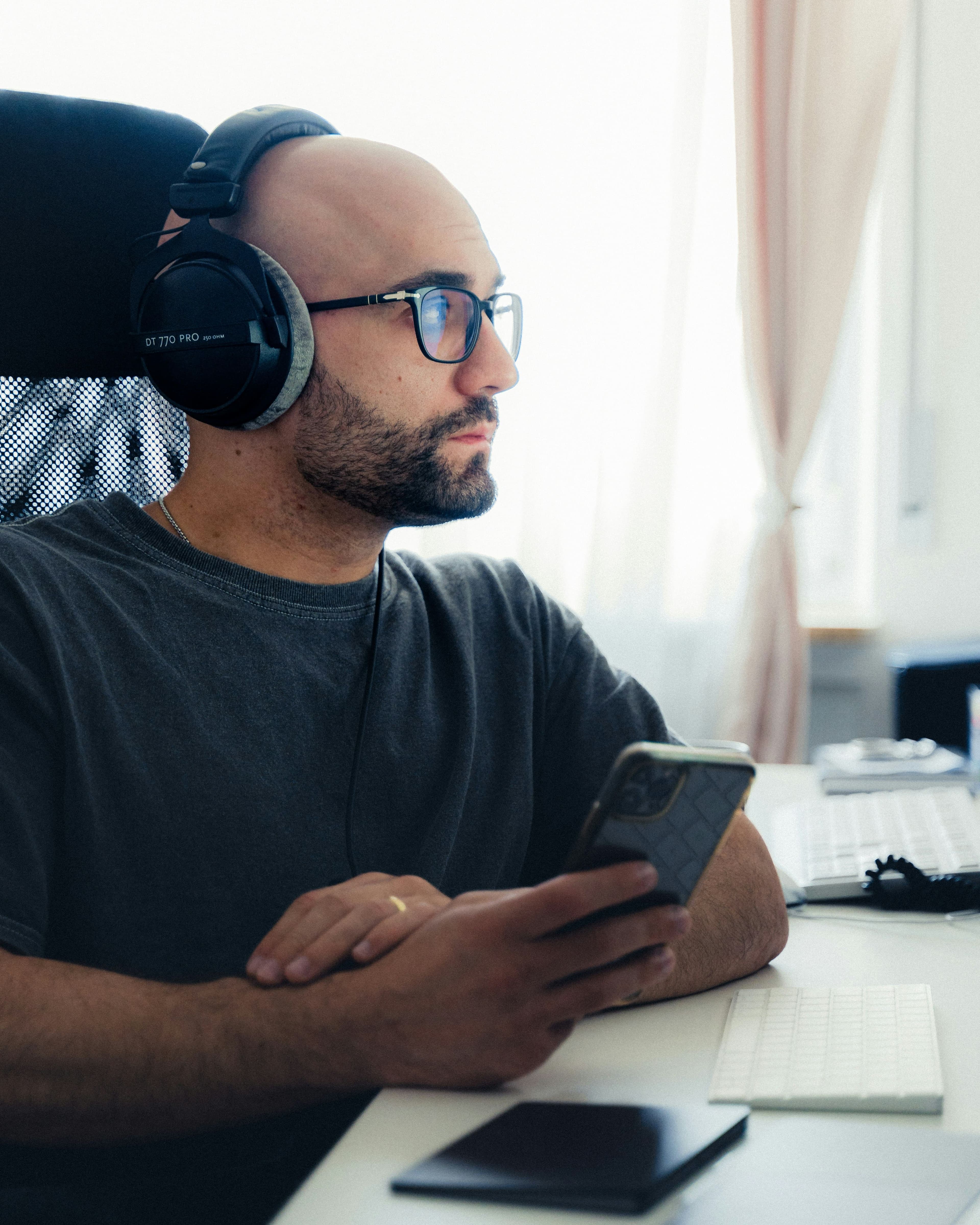 Specialist typing on laptop